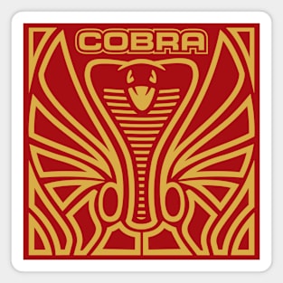 Cobra Hood Art (Gold on Red) Magnet